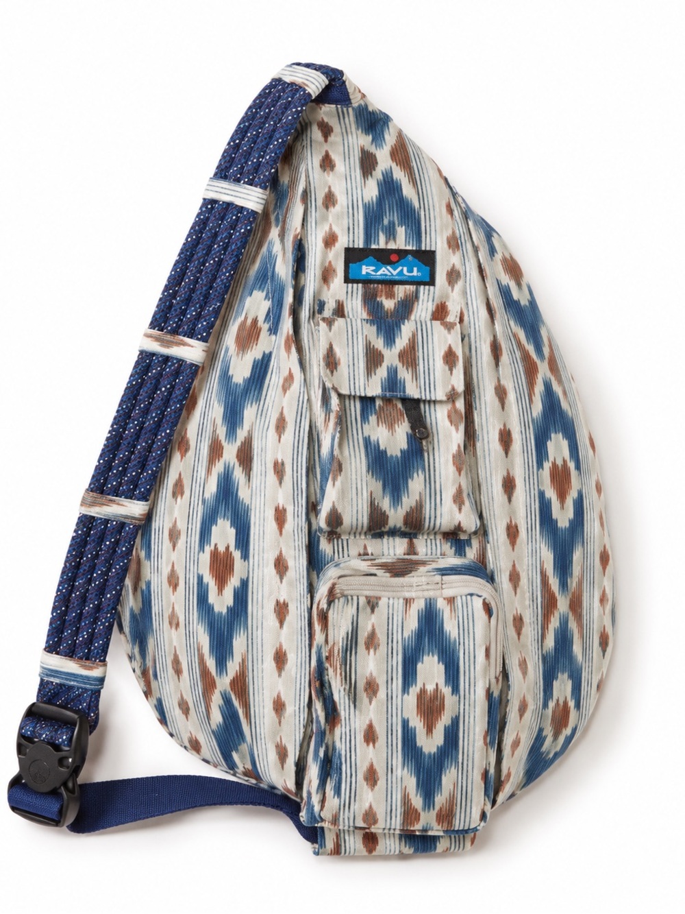 Kavu Blue and Brown Patterned Sling Bag